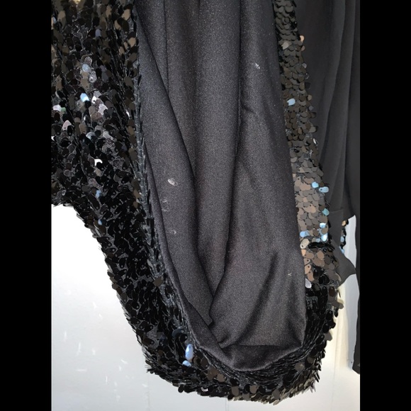 DKNYC Plus Size Black Sequined Black Dress 2X - Picture 4 of 6